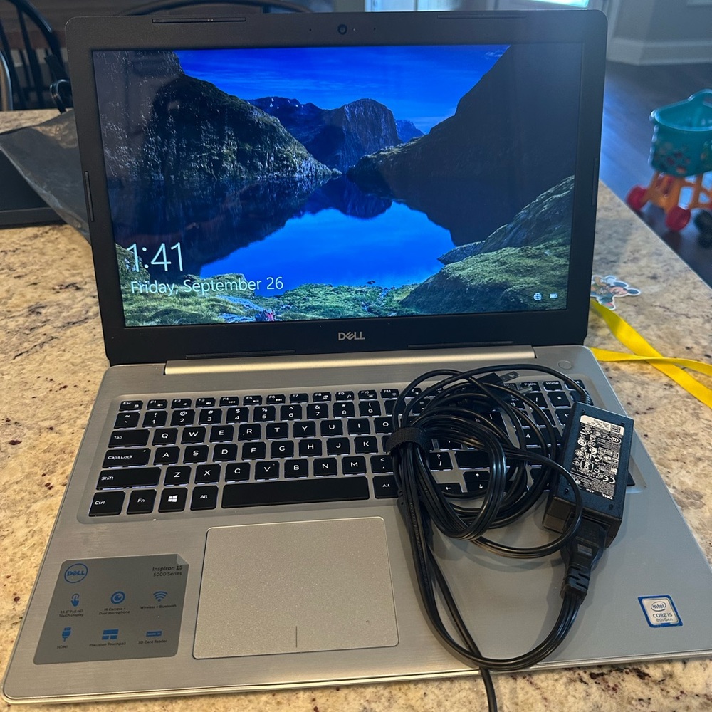 Dell Gray Laptop with Charger